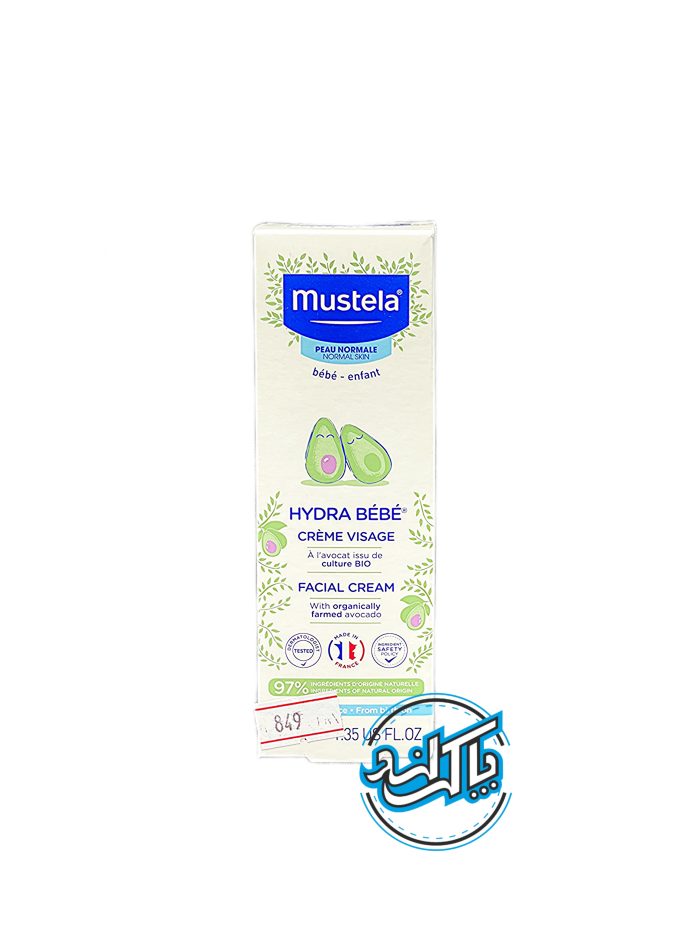 کرم مرطوب کننده صورت هیدرا ب ب آواکادو (پوست نرمال) موستلا Mustela - Image 1