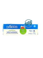 خمیردندان توت فرنگی بدون فلوراید دکتر بران Dr. Brown's - Image 3